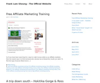 Franklamsheung.com(Frank Lam Sheung SEO Expert & Experienced Affiliate Marketing Coach) Screenshot