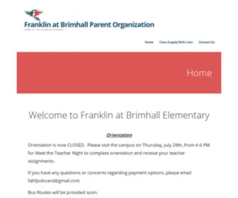 Franklinatbrimhall.com(Home of the Franklin Firebirds) Screenshot