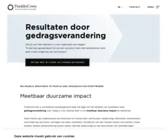 Franklincovey-Benelux.com(Resultaten behalen waar gedragsverandering voor nodig) Screenshot