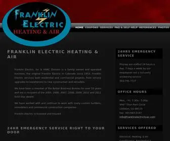 Franklinelectrichvac.com(FRANKLIN ELECTRIC HEATING & AIR) Screenshot