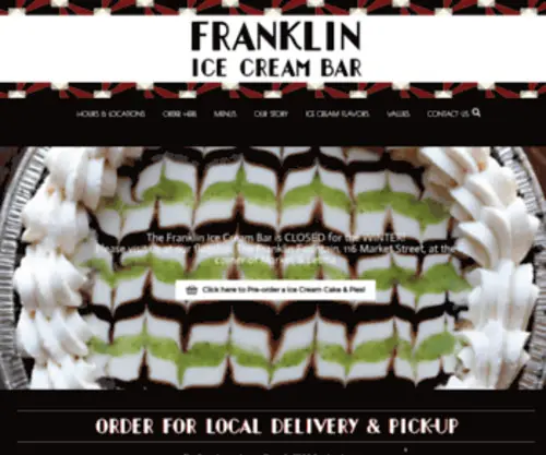 Franklinicecream.com(Franklin Ice Cream) Screenshot