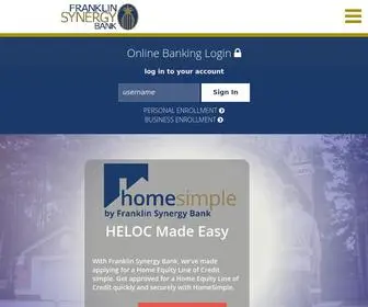Franklinsynergybank.com(Franklin Synergy Bank) Screenshot