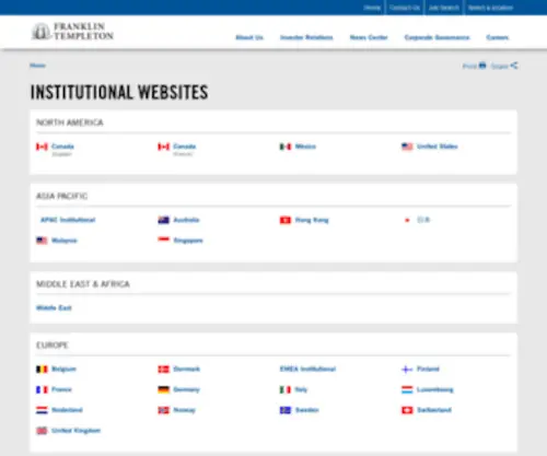 Franklintempletoninstitutional.com(Franklin Templeton Institutional Global Page) Screenshot