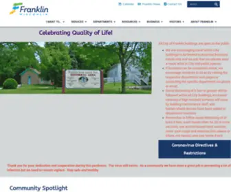 Franklinwi.gov(City Of Franklin) Screenshot