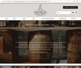 Franklinwineandspirits.com(Franklin Wine and Spirits) Screenshot