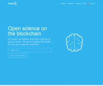 Frankl.io(Open science on the blockchain) Screenshot