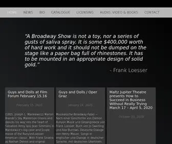 Frankloesser.com(Frank Loesser) Screenshot