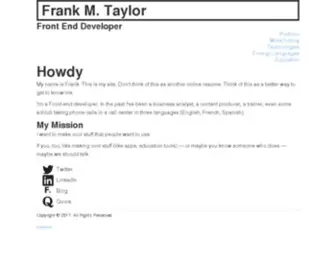 Frankmtaylor.com(Resume and CV) Screenshot