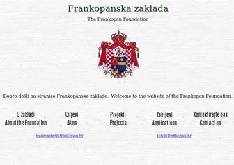 Frankopan.hr(Dobro doĹĄli na stranice Frankopanske zaklade) Screenshot