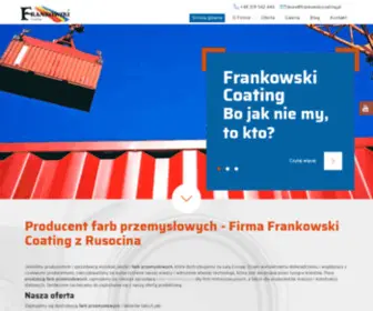 Frankowskicoating.com.pl(Producent i dystrybutor farb przemysłowych) Screenshot