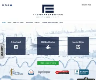 Frankowskifirm.com(Securities Fraud Attorney :The Frankowski Firm) Screenshot