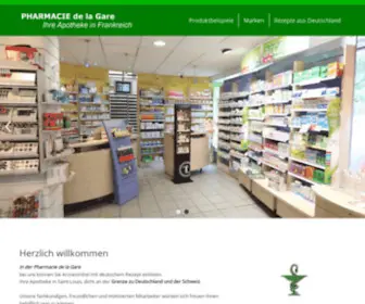 Frankreichapotheke.de(Pharmacie de la Gare) Screenshot