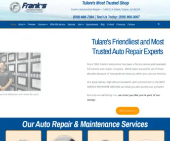 Franksautomotiverepair.com(Tulare's Most Trusted Auto Repair Shop) Screenshot