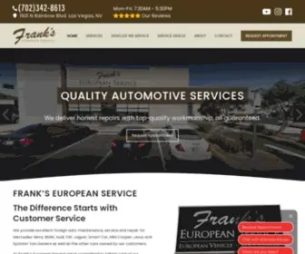 Frankseuropeanservice.com(Specialty Mechanics in Las Vegas) Screenshot