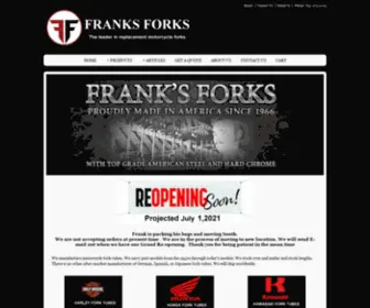 Franksforks.com(The leader in replacement motorcycle forks) Screenshot