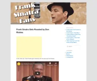 Franksinatrafans.com(Frank Sinatra Fans) Screenshot