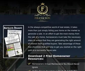 Franksonrealestate.com(Frankson Realty) Screenshot