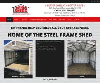 Frankssheds.com(Franks Sheds Storage and Outdoor Sheds) Screenshot