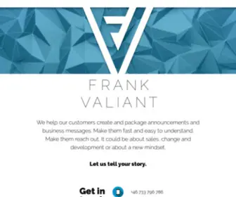 Frankvaliant.se(Frank Valiant) Screenshot
