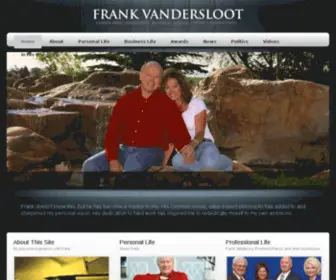 Frankvandersloot.info(Frank VanderSloot Information) Screenshot