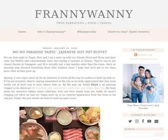 Frannywanny.com(Food and Lifestyle Blog) Screenshot