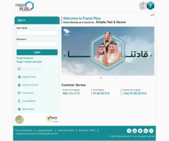 Fransiplus.com(Internet Banking Services) Screenshot