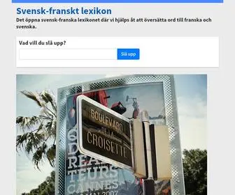 Fransktlexikon.se(Slå upp på franska) Screenshot