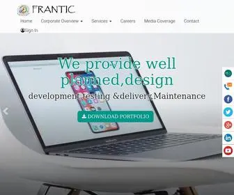 Frantic.in(Frantic Infotech is a top Software Company) Screenshot