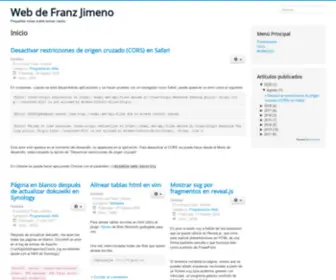 FranzJimeno.es(Página) Screenshot