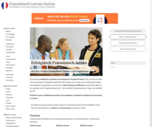 Franzoesisch-Lernen-Online.de(Erfolgreich Französisch lernen) Screenshot