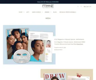 Franzskincaremedia.com(FRANZ Skincare USA in the Media) Screenshot