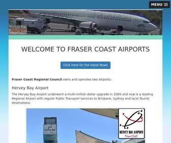 Frasercoastairport.com.au(Hervey Bay Airport) Screenshot