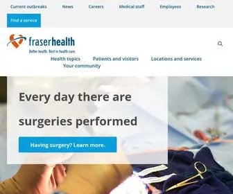 Fraserhealth.ca(Fraser Health Authority) Screenshot