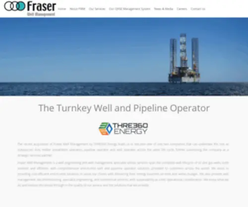 Fraserwellmanagement.com(The Turnkey Well Operator) Screenshot