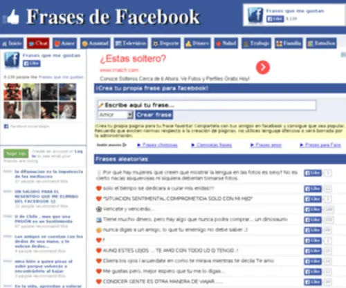 Frasesdefacebook.net(Frases Facebook) Screenshot