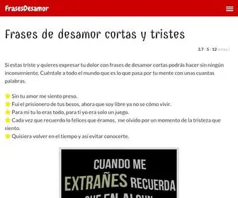 Frasesdesamor.com(Frases de DESAMOR cortas y tristes para reflexionar) Screenshot