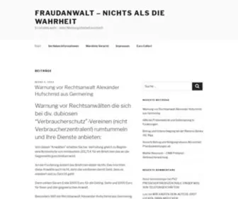 Fraudanwalt.com(Nichts als die Wahrheit) Screenshot