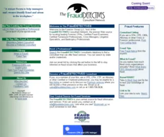 Frauddetectives.com(Hosted by The Forensic Group LLC) Screenshot