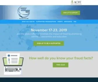 Fraudweek.com(International Fraud Awareness Week) Screenshot