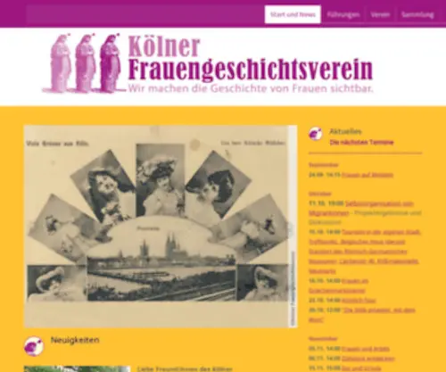 Frauengeschichtsverein.de(Kölner) Screenshot