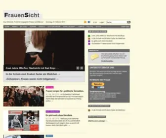 Frauensicht.ch(Das führende Portal für engagierte Frauen und Männer) Screenshot