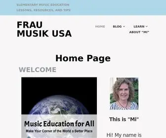 Fraumusik.com(Music Education Resources) Screenshot