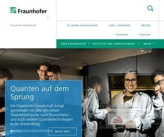 Fraunhofer.de(Startseite Fraunhofer) Screenshot