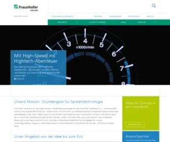 Fraunhoferventure.de(Der Hightech Company Builder der Fraunhofer Gesellschaft) Screenshot