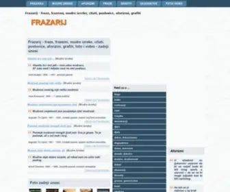 Frazarij.com(Fraze, frazemi, mudre izreke, poslovice, aforizmi, grafiti) Screenshot