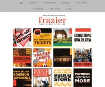 Fraziermuseum.org(The Frazier History Museum) Screenshot