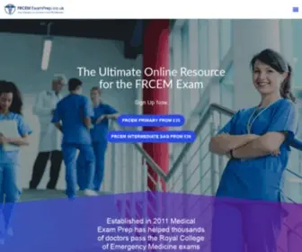 Frcemexamprep.co.uk(MRCEM Primary Online Practice Exams and Questions) Screenshot