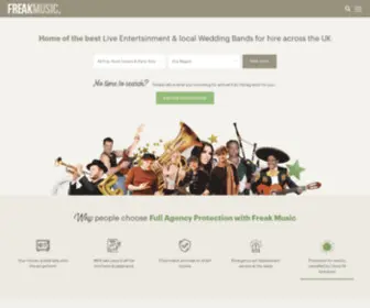 Freakmusic.com(Hire a band for weddings) Screenshot