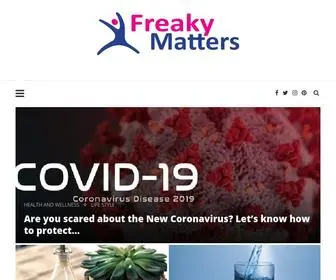 Freakymatters.com(A Health Care Blog) Screenshot