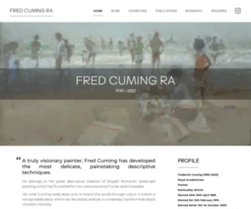 Fredcuming.com(Fred Cuming RA) Screenshot